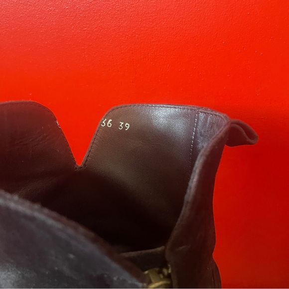 P. Monjo black suede square toe zip booties, Sz 39 EU Sz 8.5-9 US Pep Monjo Lola - Picture 8 of 10